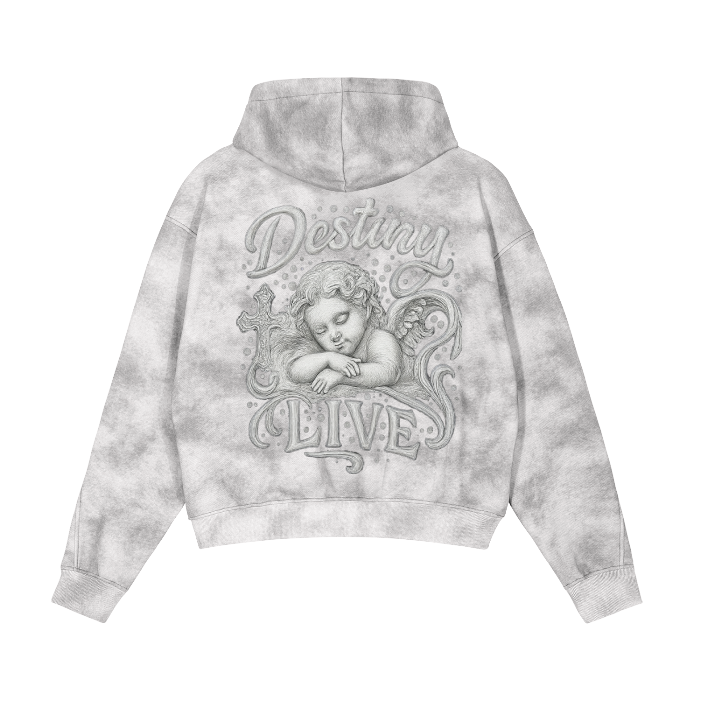 Mens Baby Face Dirty Washed Zip-Up Fleece Hoodie