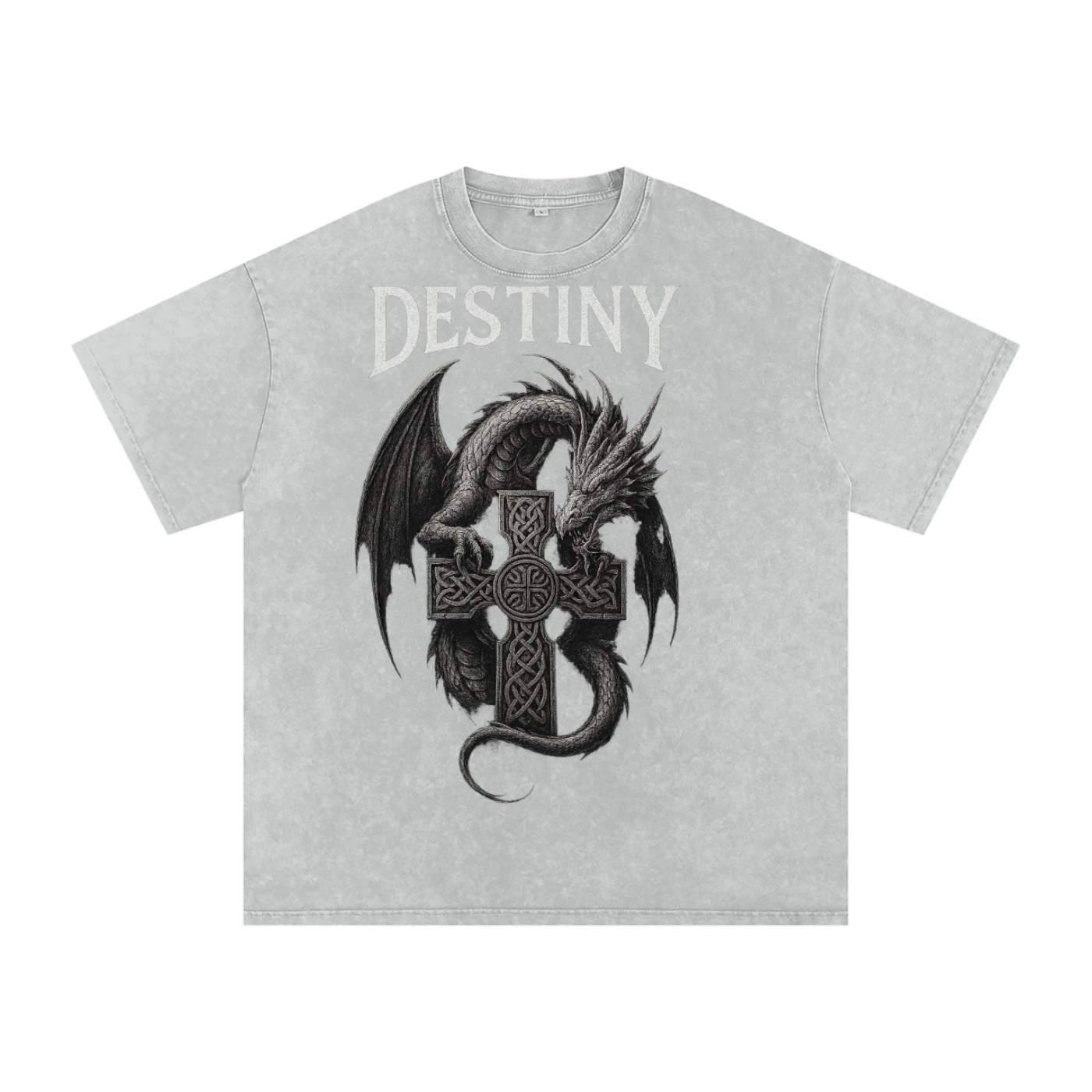 Snow Washed Oversized Cotton T-Shirt