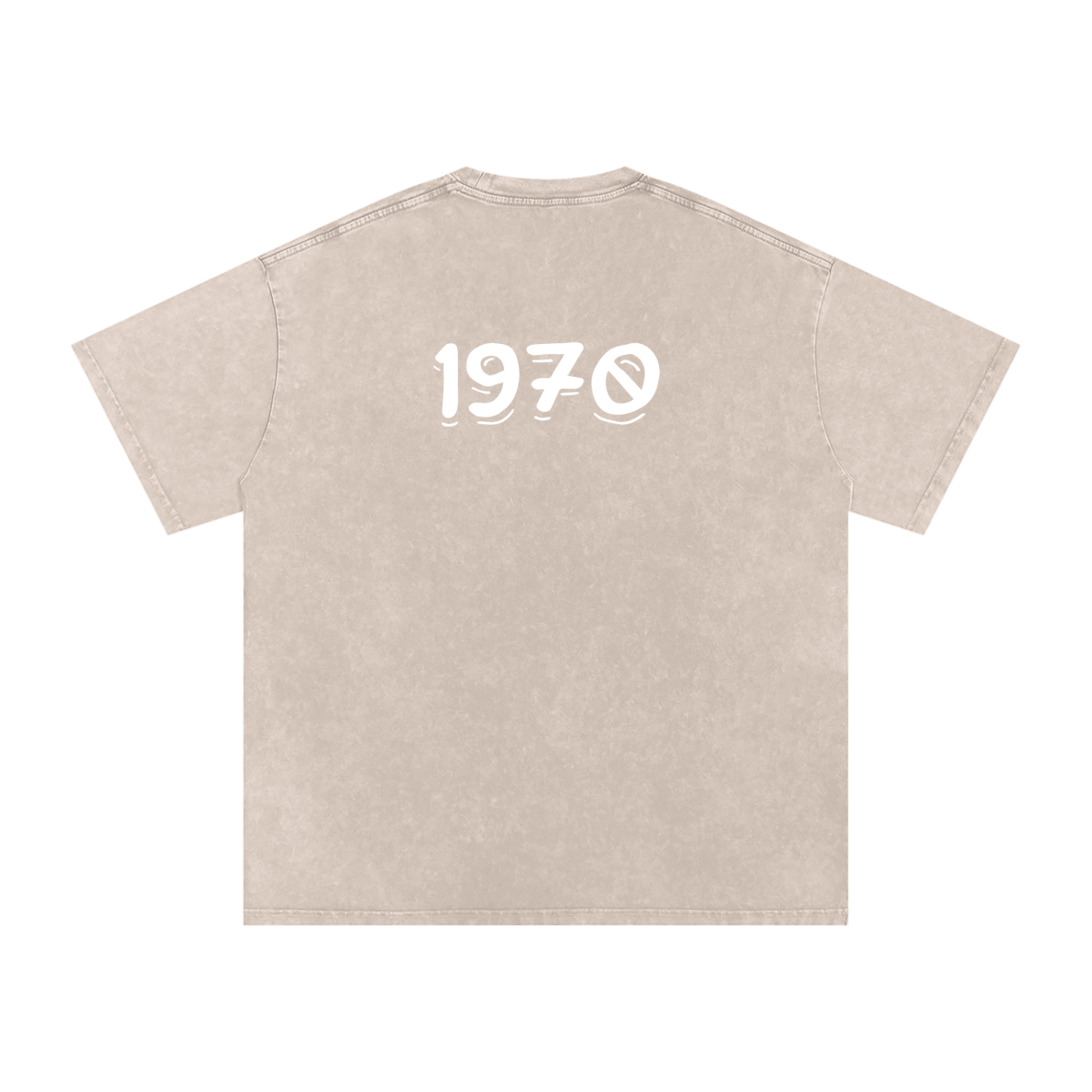 Mens 1970 Snow Washed Oversized Cotton T-Shirt